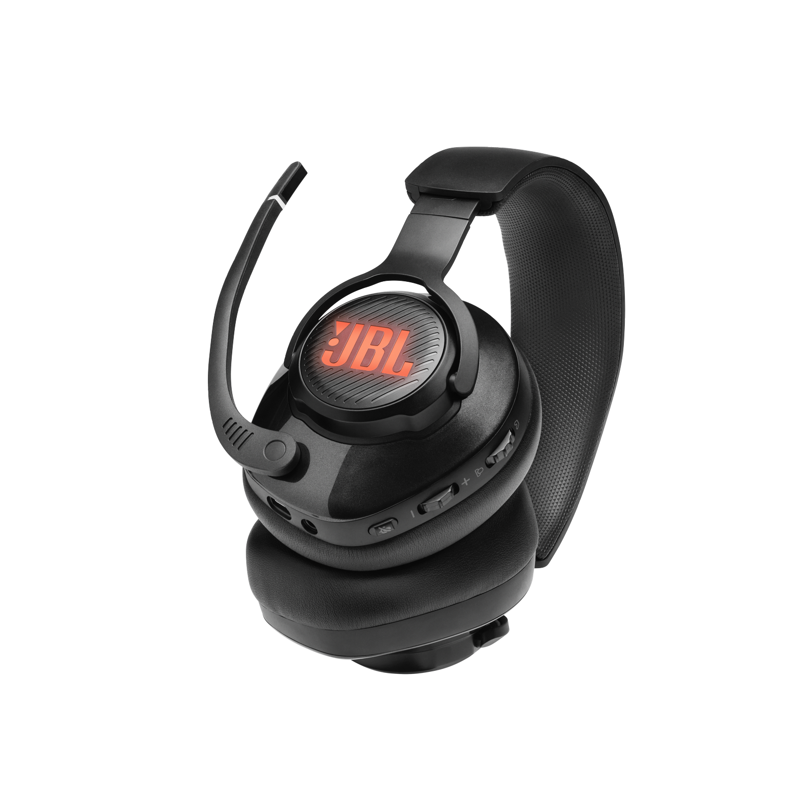 JBL Quantum 400 USB overear gaming headset with gamechat dial